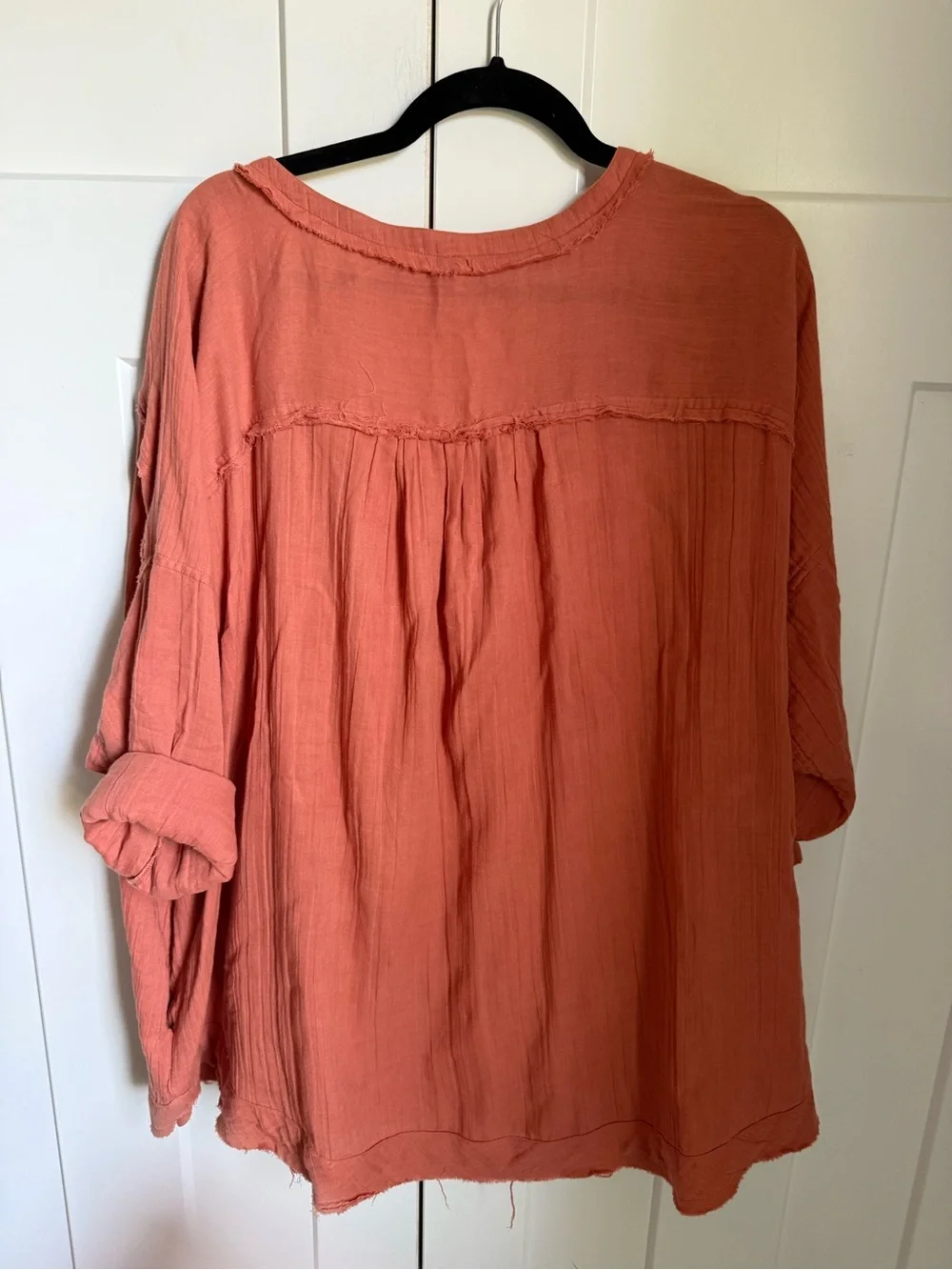 Free People Rust Tassel Tunic with pockets. Breezy and comfortable. XS. EUC.